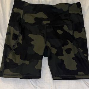 All in motion camo biker shorts